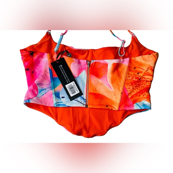 White Fox Floral Tropical Lily Corset size XL - Picture 4 of 5